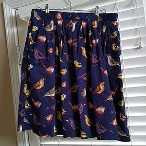 Grace Karin bird patterned pleated skirt